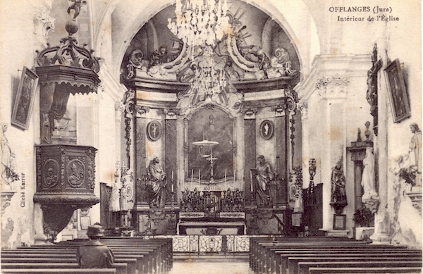 Ancienne vue de l'intérieur de l'église